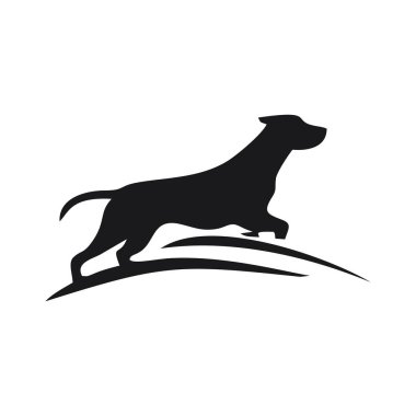 Köpek logo soyut tasarım şablonu