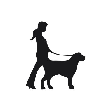 Köpek logo soyut tasarım şablonu