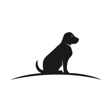 Köpek logo soyut tasarım şablonu