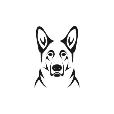 Köpek logo soyut tasarım şablonu