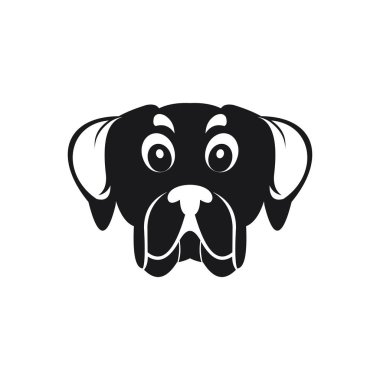 Köpek logo soyut tasarım şablonu