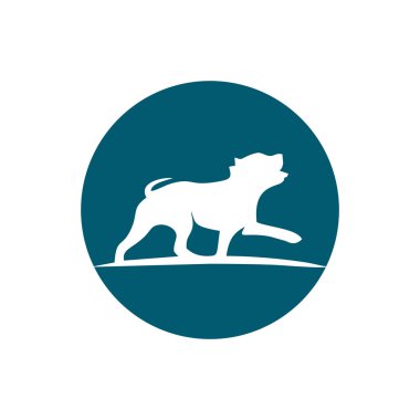 Köpek logo soyut tasarım şablonu