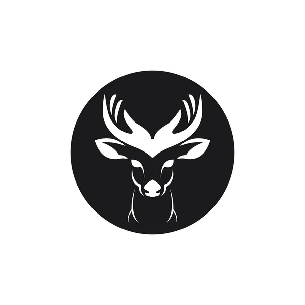Deer Hunt Logo template, Elegant Deer Head logo designs vector — Stock Vector
