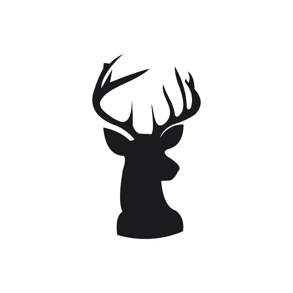 Deer Hunt Logo template, Elegant Deer Head logo designs vector — Stock Vector