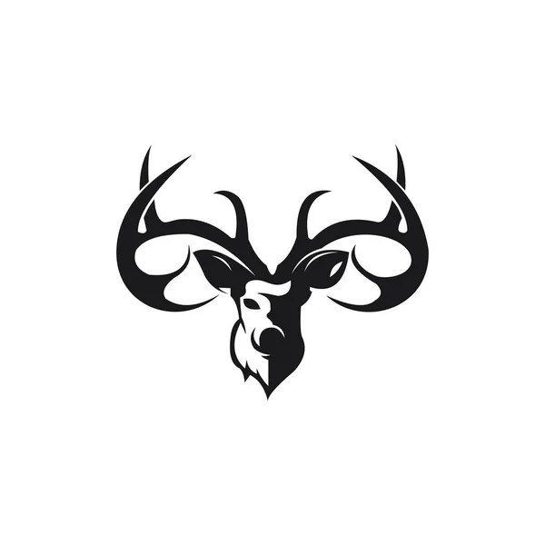 Deer Hunt Logo template, Elegant Deer Head logo designs vector — Stock Vector