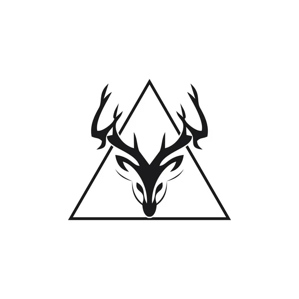 Deer Hunt Logo template, Elegant Deer Head logo designs vector — Stock Vector