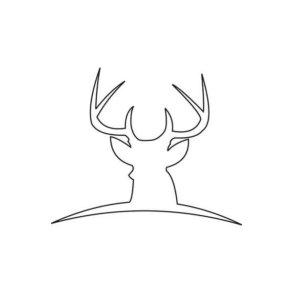 Deer Hunt Logo template, Elegant Deer Head logo designs vector — Stock Vector