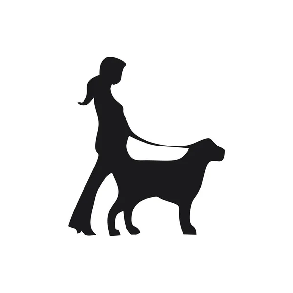 Dog logo abstract design template — Stock Vector