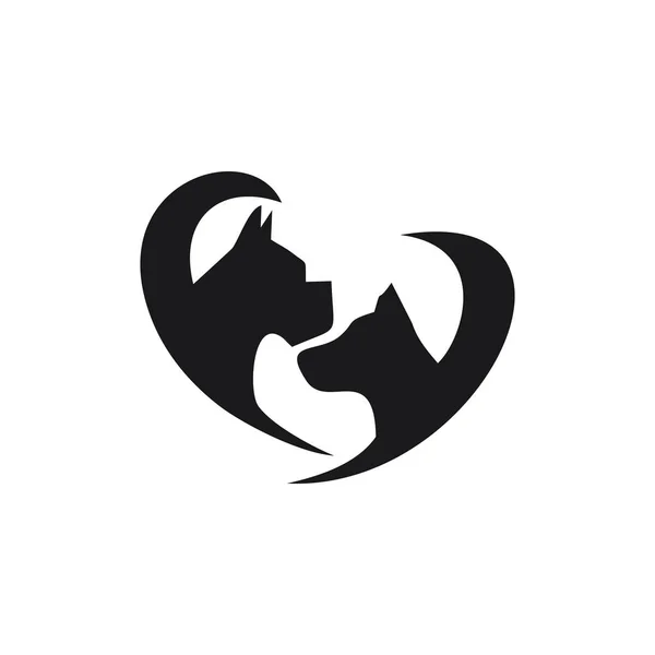 犬のロゴの抽象的デザイン テンプレート — ストックベクタ