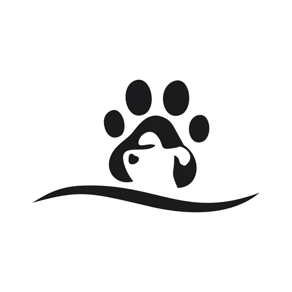 Kutya logó absztrakt tervezősablon — Stock Vector