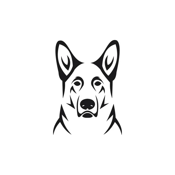 Köpek logo soyut tasarım şablonu — Stok Vektör