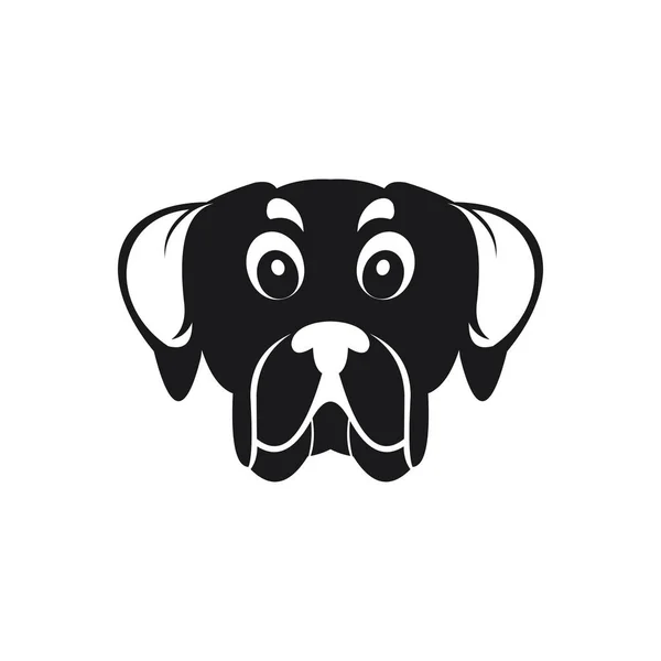 犬のロゴの抽象的デザイン テンプレート — ストックベクタ