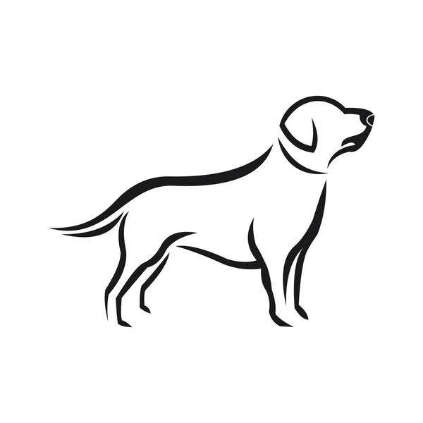 Modelo de design abstrato logotipo cão — Vetor de Stock