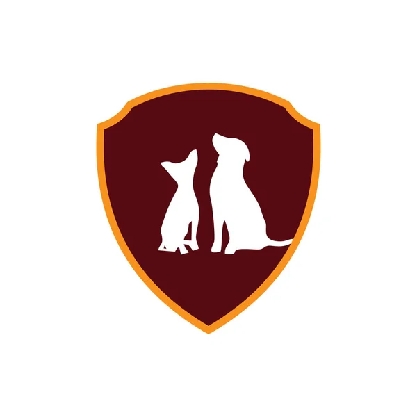 Modelo de design abstrato logotipo cão — Vetor de Stock