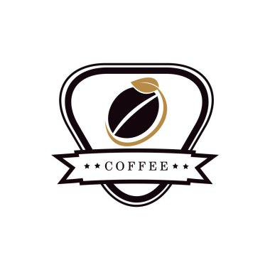 Kahve dükkanı logosu tasarım şablonu