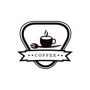Kahve dükkanı logosu tasarım şablonu