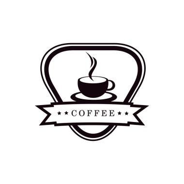 Kahve dükkanı logosu tasarım şablonu