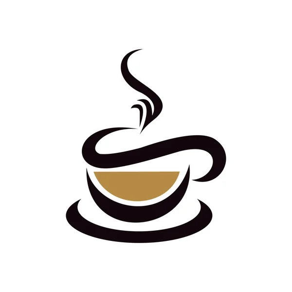 Kahve dükkanı logosu tasarım şablonu — Stok Vektör