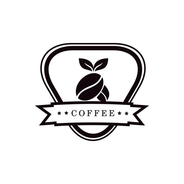 Kahve dükkanı logosu tasarım şablonu — Stok Vektör