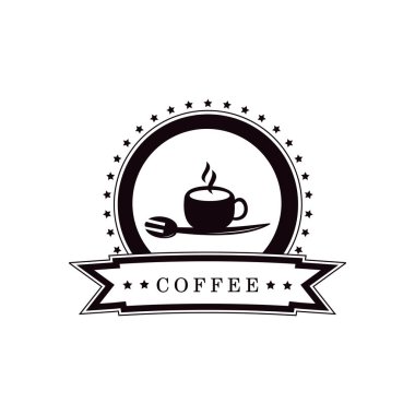 Kahve dükkanı logosu tasarım şablonu
