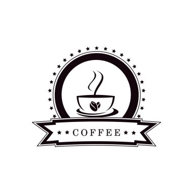 Kahve dükkanı logosu tasarım şablonu