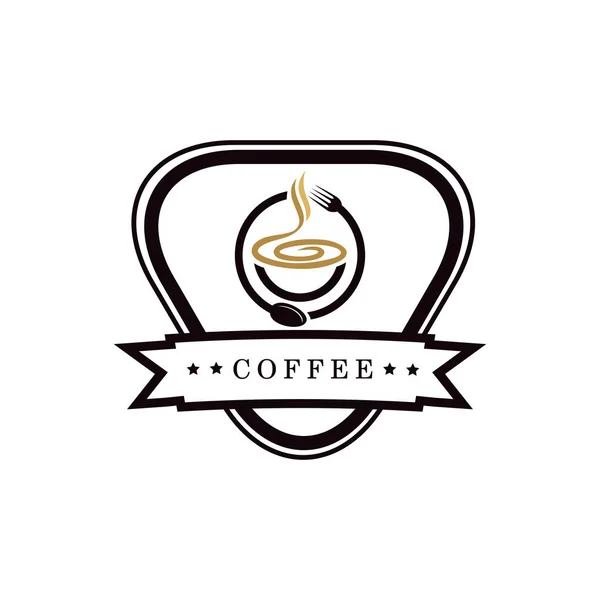 Modèle de design logo café boutique — Image vectorielle