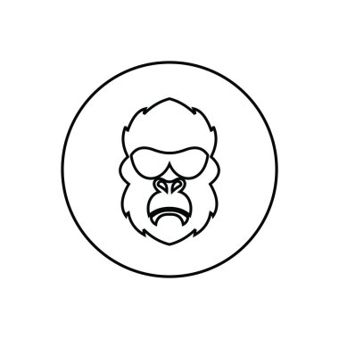 Gorilla Logo Tasarım, simge, Vektör, illüstrasyon