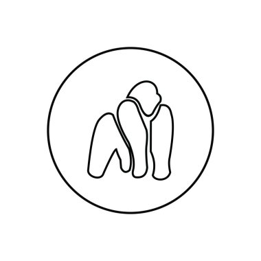 Gorilla Logo Tasarım, simge, Vektör, illüstrasyon