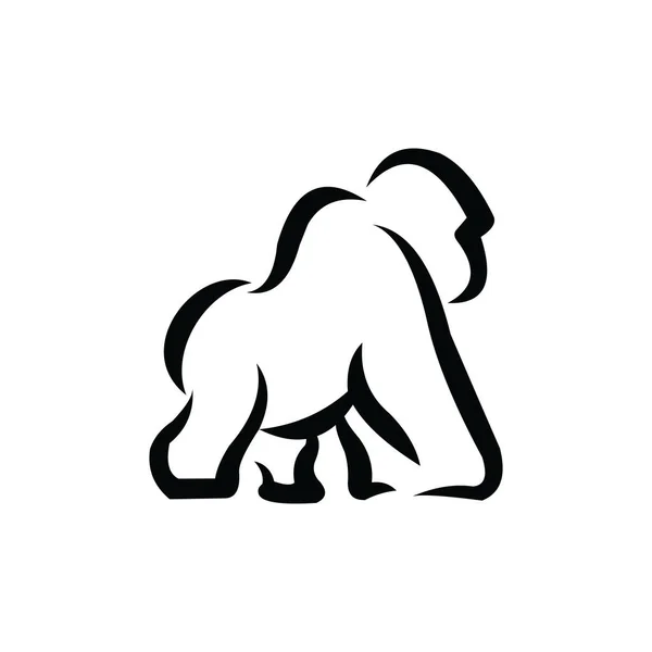 Gorilla logo-tervezés, ikon, vektor, illusztráció — Stock Vector