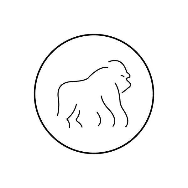 Gorilla Logo Design, ícone, Vetor, ilustração —  Vetores de Stock