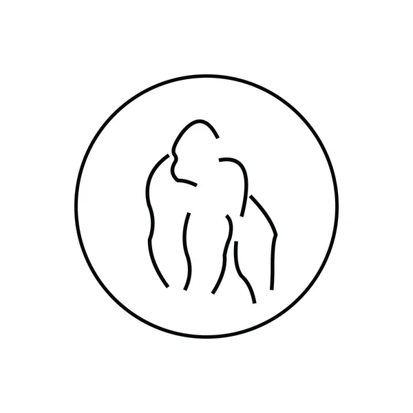 Gorilla Logo Design, ícone, Vetor, ilustração —  Vetores de Stock