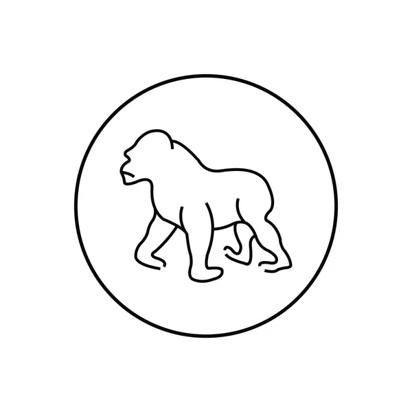 Ο σχεδιασμός του λογότυπου γορίλα, εικονίδιο, διάνυσμα, απεικόνιση — Διανυσματικό Αρχείο