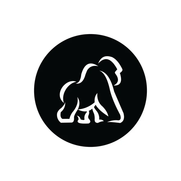 Gorilla logo-tervezés, ikon, vektor, illusztráció — Stock Vector