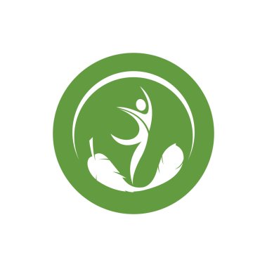 Kadın sağlığı ve zindelik vektör logo tasarım şablonu.