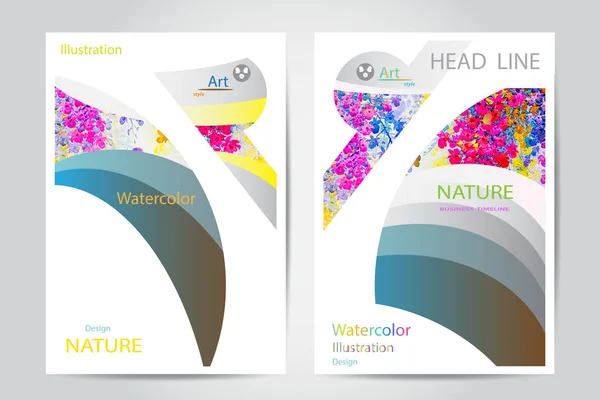 Modelo Layout Revista Cartaz Moderno Folheto Negócios Capa Panfleto Ilustração —  Vetores de Stock