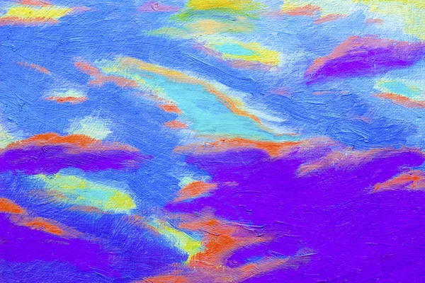 Peinture Abstraite Huile Violette Sur Toile Taches Peinture Art Moderne — Photo