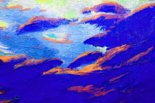 Obraz Olejny Płótnie Plamy Farby Nowoczesnej Sztuki Sztuka Współczesna Kolorowy — Zdjęcie stockowe
