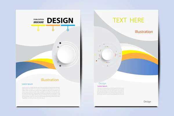 Moderne Magazin Layout Vorlage Flyer Cover Business Broschüre Illustrationstechnologie Geometrisches — Stockfoto