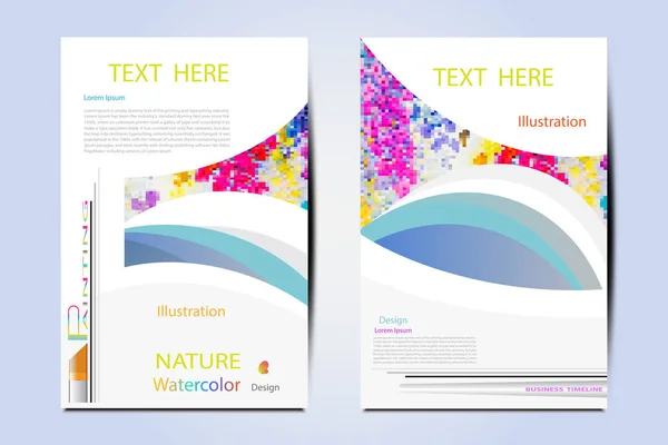 Illustration Kreative Magazin Layout Vorlage Flyer Cover Business Broschüre Infografik — Stockfoto