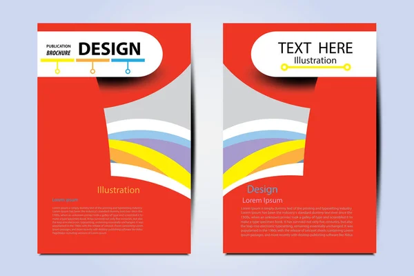 现代杂志版面设计模板 传单封面商务小册子插图技术几何设计 传单广告摘要背景 年报展示 A4尺寸版面设计 — 图库照片