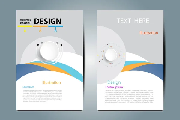Modern Magazine Layout Template Flyer Cover Business Brochure Illustration Technology — Stock fotografie