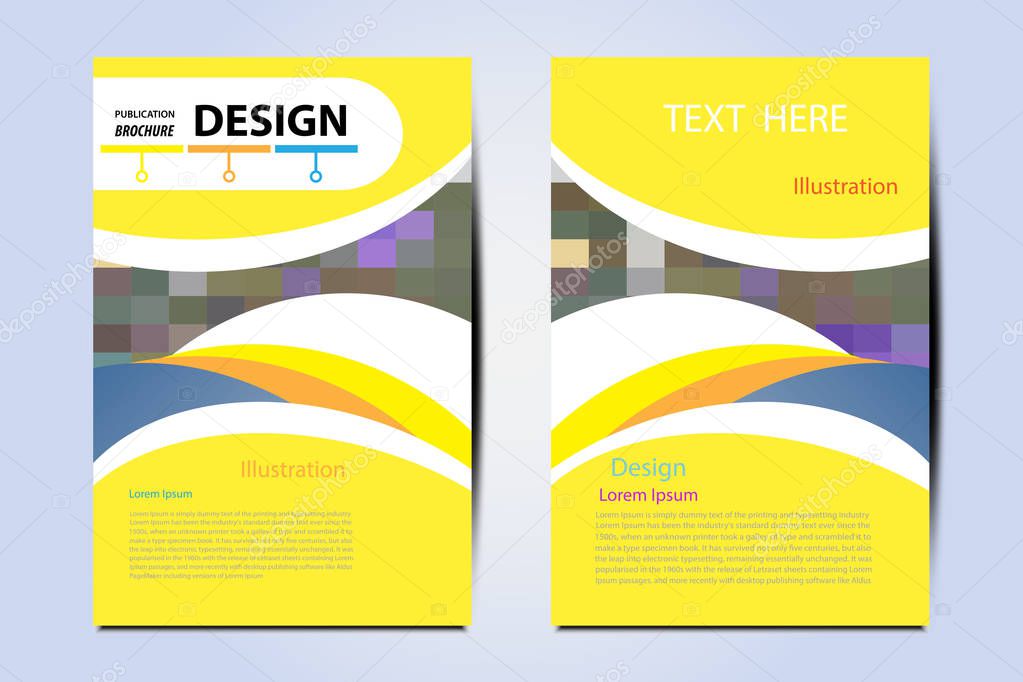 Modern magazine layout template,Flyer cover business brochure illustration technology geometric vector design,Leaflet advertising abstract background,Annual report for presentation, layout in A4 size.