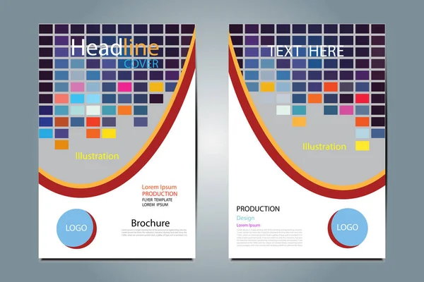 Moderne Magazin Layout Vorlage Flyer Cover Business Broschüre Illustration Struktur — Stockfoto
