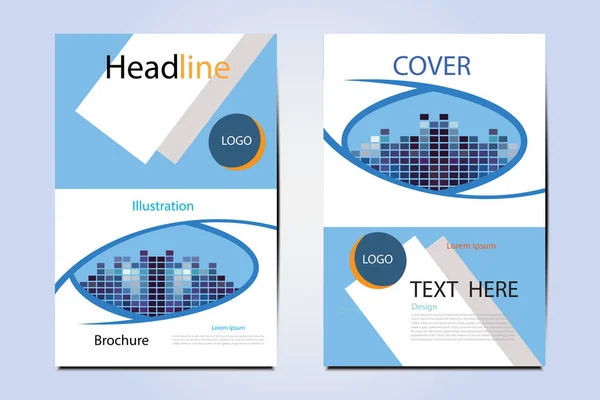 Modern Dergi Düzeni Şablonu Ilanı Kapak Broşür Illüstrasyon Yapısı Geometrik — Stok fotoğraf