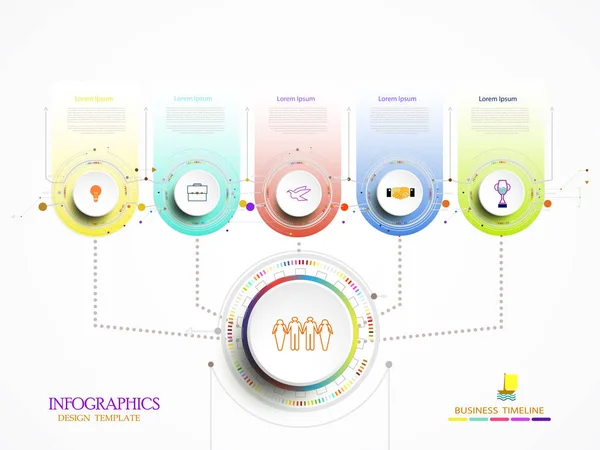 Infographic technology template digital and engineering telecoms 5 step, Used for your business timeline,book cover,template,banner,diagram, presentation flowchart,steps,parts, workflow layout,chart