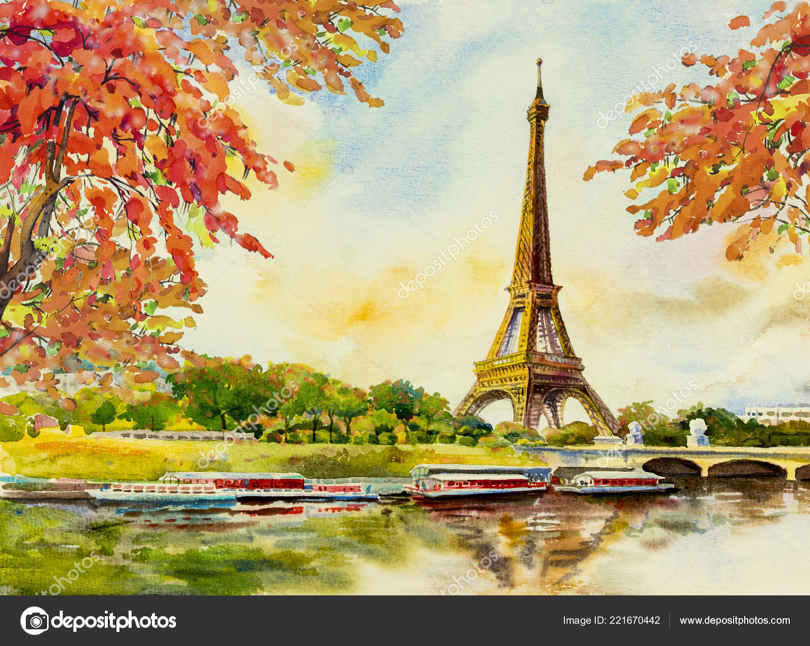 Poster Peinture à l'huile, paris. paysage de la ville européenne. france,  fond d'écran, tour eiffel. noir, blanc et rouge, art moderne. couple sous  un