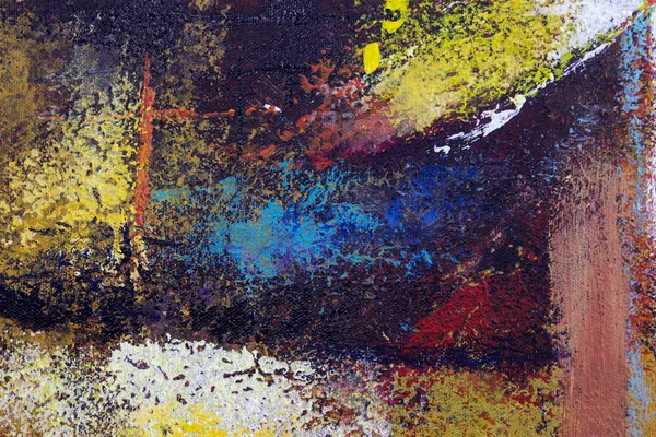 Contexte Artistique Abstrait Huile Sur Toile Texture Brillante Multicolore Fragment — Photo