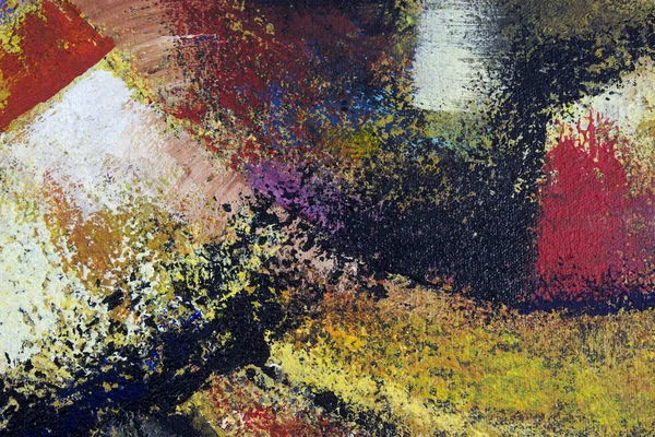 Fundo Arte Abstrata Pintura Óleo Sobre Tela Textura Brilhante Multicolorida — Fotografia de Stock