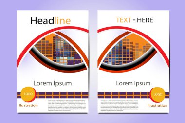 Modern dergi düzeni şablonu, broşür iş illüstrasyon yapı geometrik, el ilanı kapak vektör tasarımı, broşür reklam arka plan, A4 boyutunda sunum grafik için faaliyet raporu
