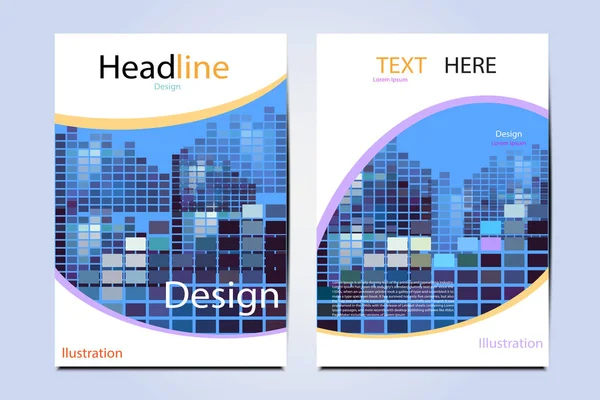 레이아웃 템플릿 플라이어 브로셔 일러스트 기하학적 디자인 전단지 크기에 보고서 — 스톡 사진